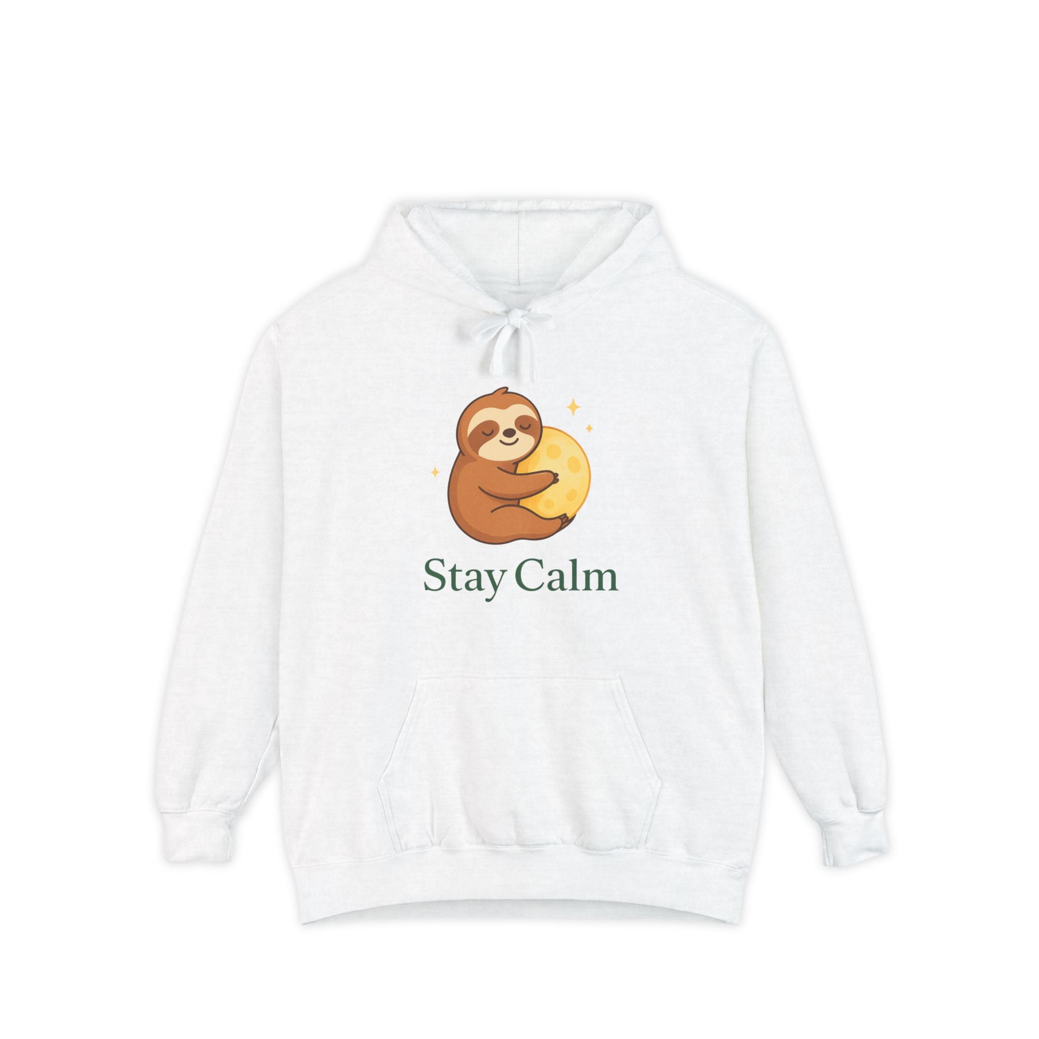 Stay Calm Sloth Hoodie | Unisex Relaxation Sweatshirt