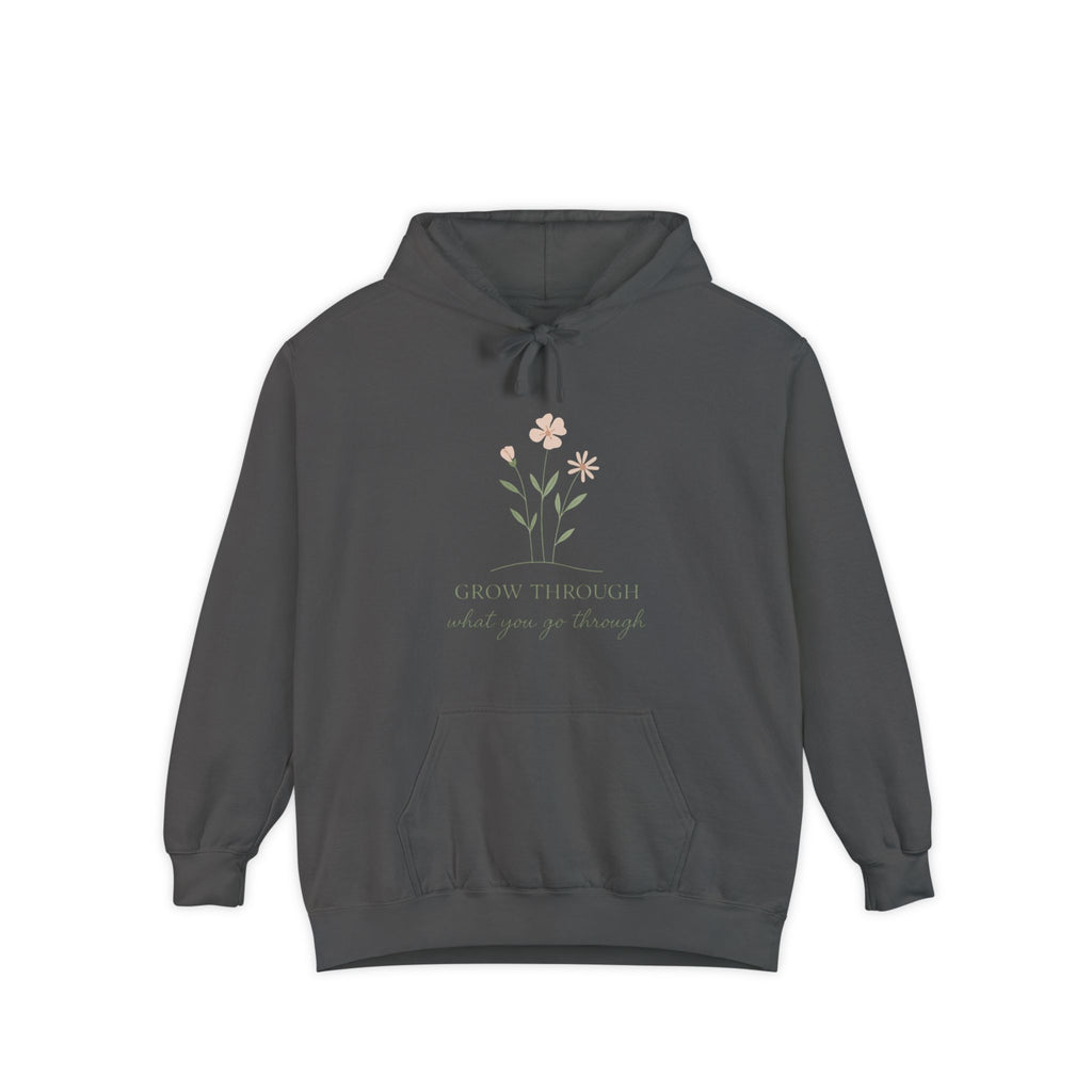 Floral Motivational Hoodie | Unisex Garment-Dyed Sweatshirt