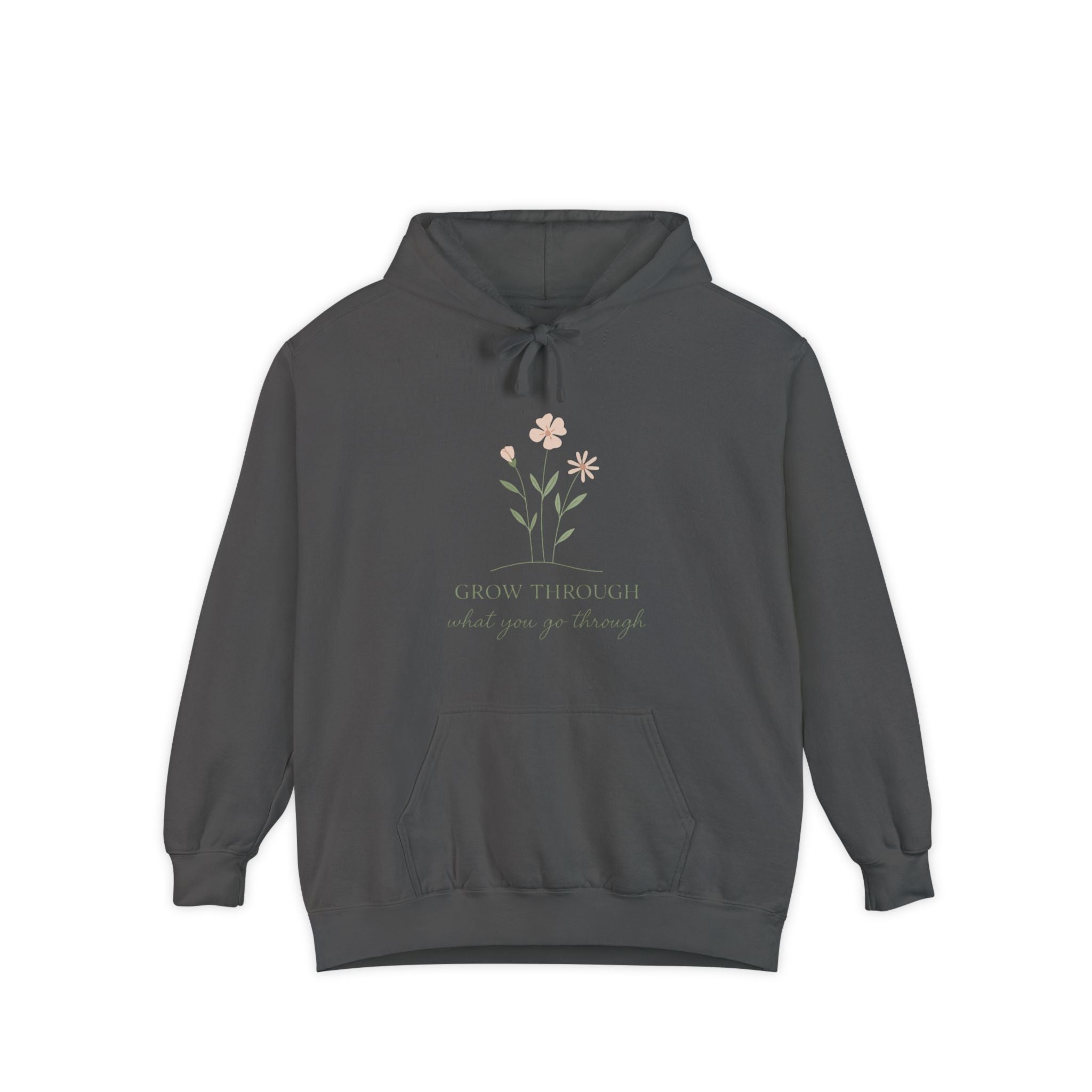 Floral Motivational Hoodie | Unisex Garment-Dyed Sweatshirt