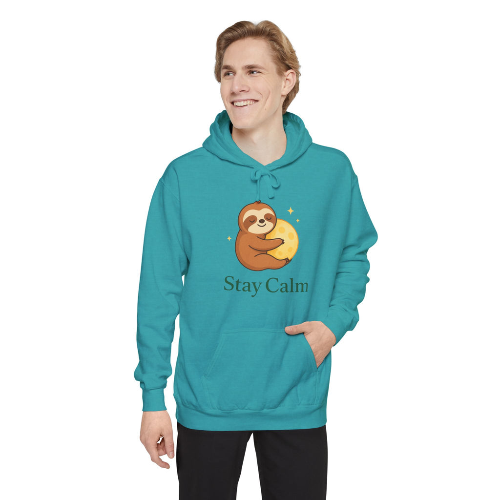 Stay Calm Sloth Hoodie | Unisex Relaxation Sweatshirt