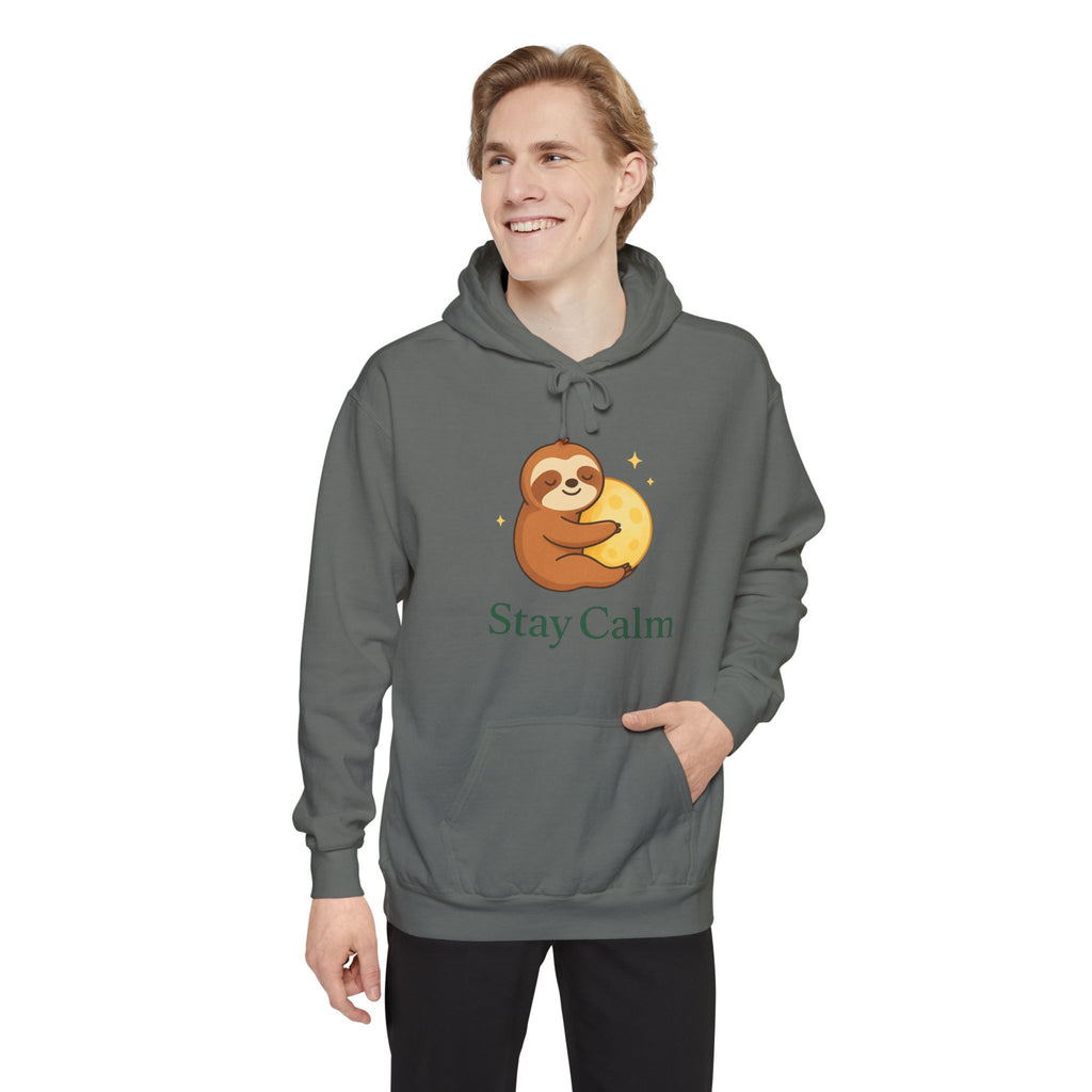 Stay Calm Sloth Hoodie | Unisex Relaxation Sweatshirt