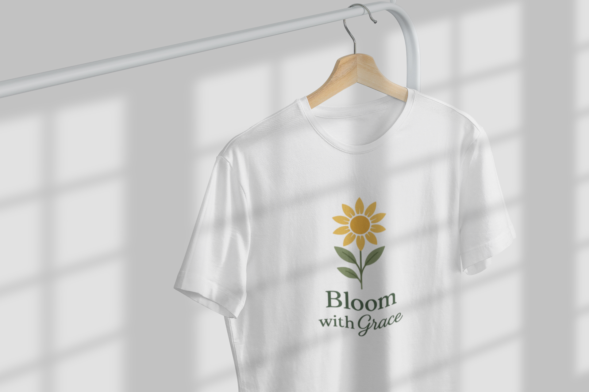 Bloom with Grace T-Shirt - Unisex Garment-Dyed Floral Tee