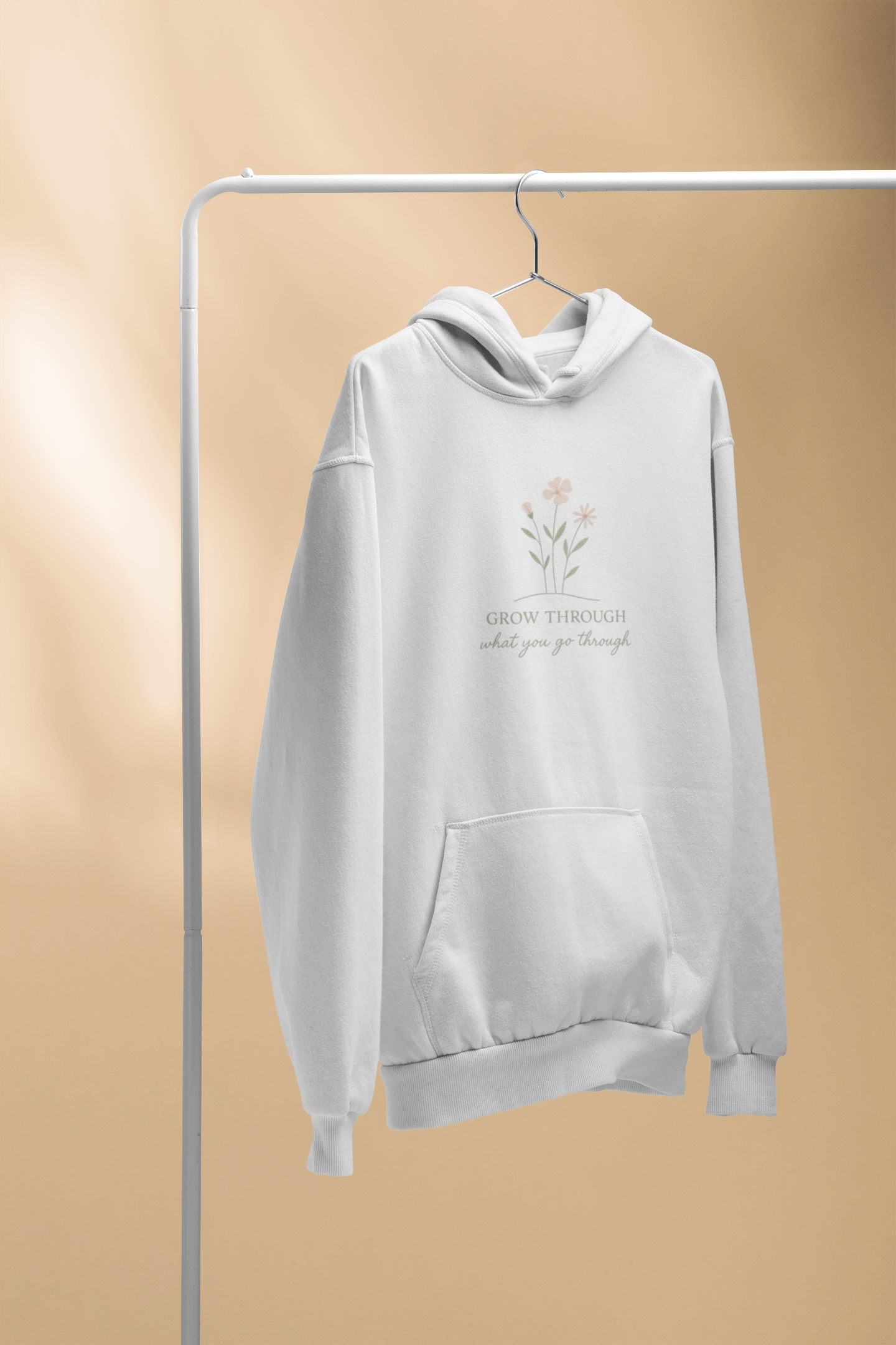 Floral Motivational Hoodie | Unisex Garment-Dyed Sweatshirt