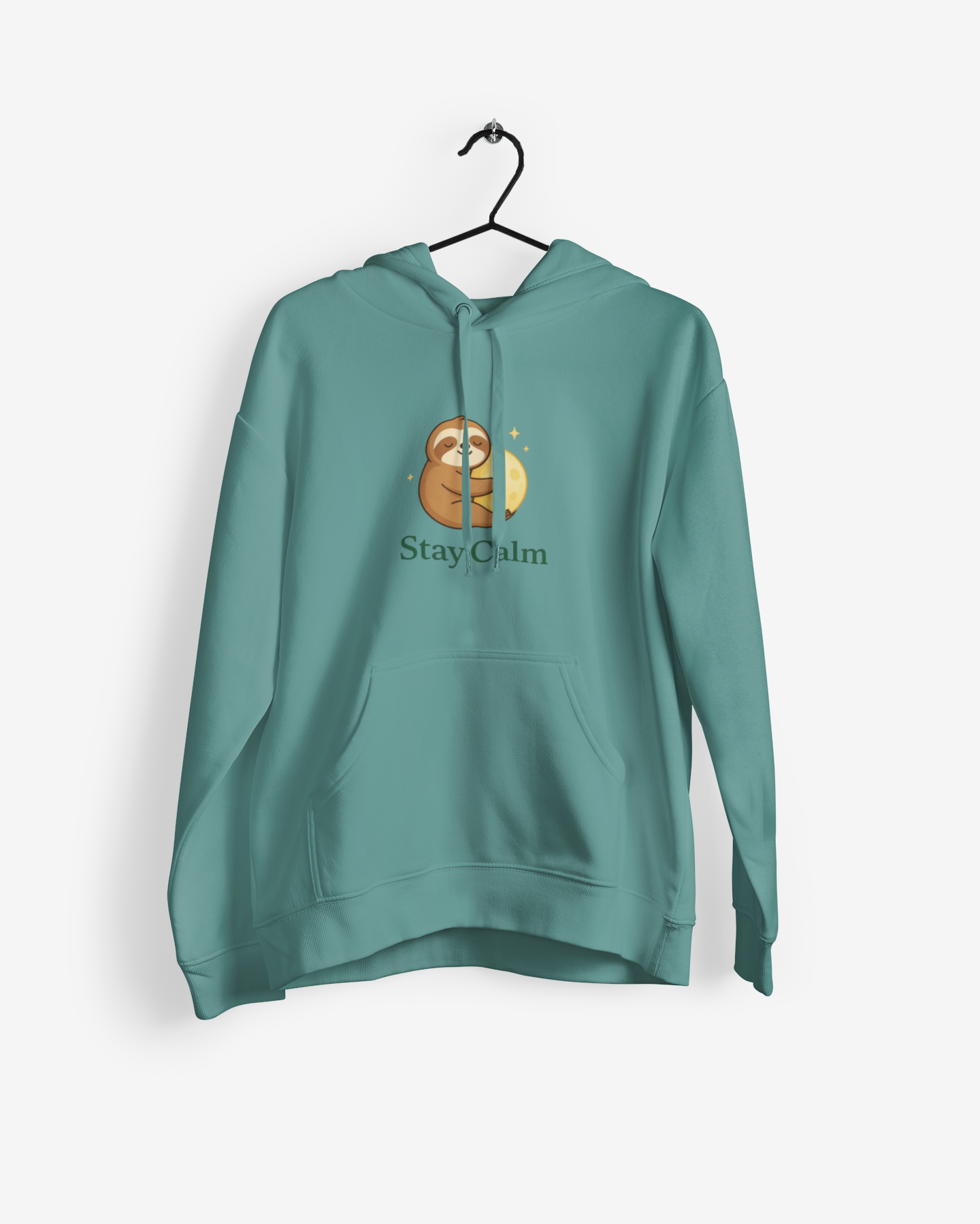 Stay Calm Sloth Hoodie | Unisex Relaxation Sweatshirt