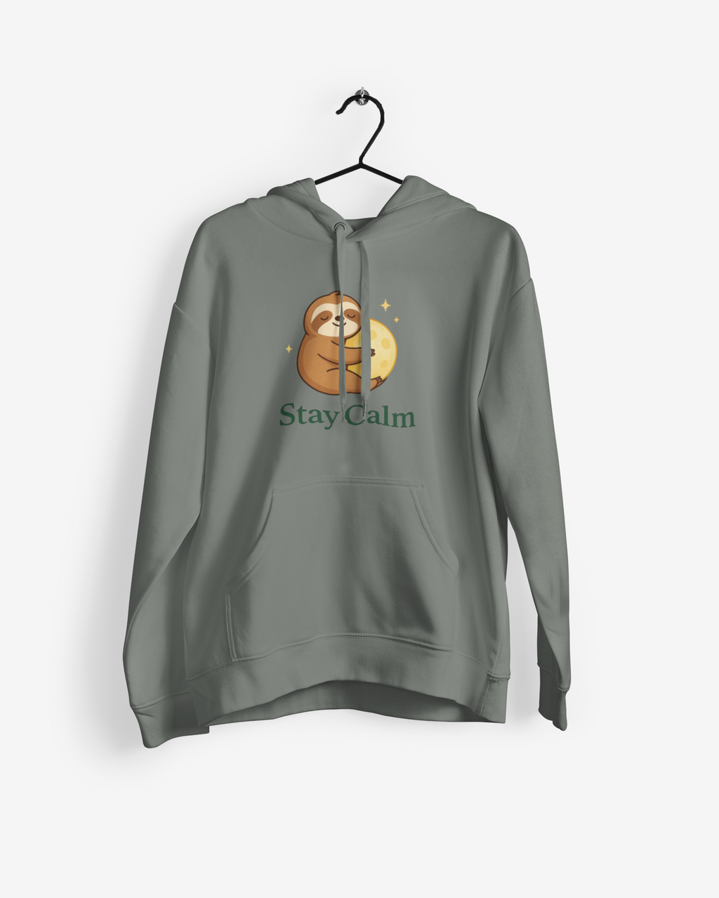 Stay Calm Sloth Hoodie | Unisex Relaxation Sweatshirt