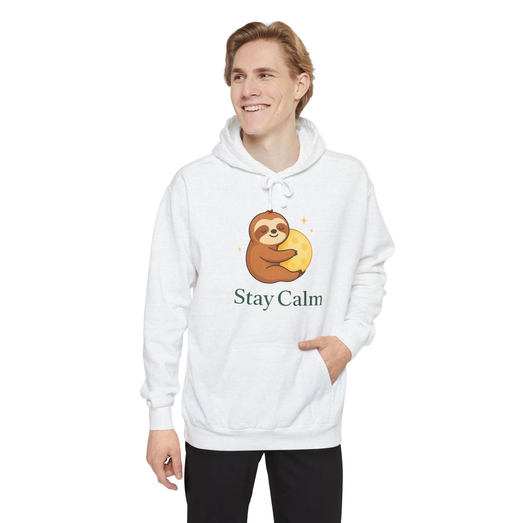 Stay Calm Sloth Hoodie | Unisex Relaxation Sweatshirt